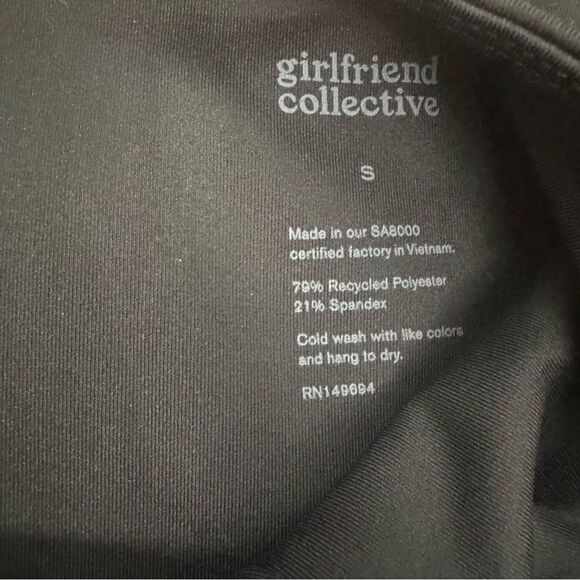 Girlfriend Collective black Compressive High-Rise 23.75" Leggings-Size Small NWT - Picture 11 of 13